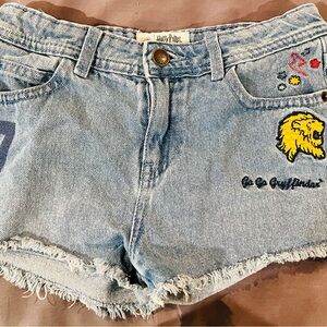Girls Harry Potter denim shorts.